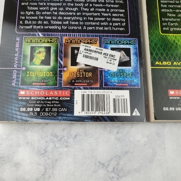Animorphs K.A. Applegate Lot of‎ 2 books Paperback The Encounter The Invasion - Picture 3 of 7